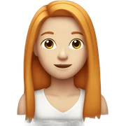 Pretty ginger with straight hair sticker