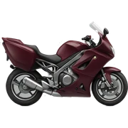 motorcycle realistic burgundy sticker