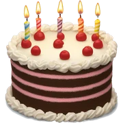 Birthday cake sticker