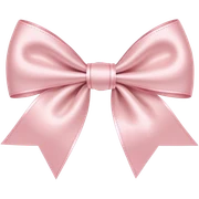 light pink bow on light pink bow sticker