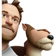 realistic portrait of bearded man sticker