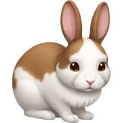 brown and white rabbit sticker