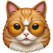 Cat with sunglasses sticker