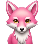 pink fox sticker