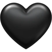 Black heart sticker