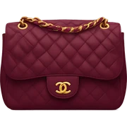 Burgundy Chanel bag sticker