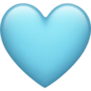 Light blue heart sticker
