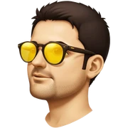 Person with yellow sunglasses sticker