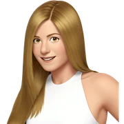 smiling girl with long hair sticker