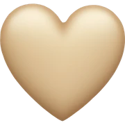Beige heart  sticker