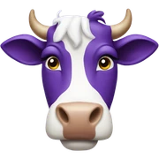 Purple cow sticker