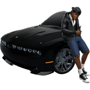 dark-skinned boy in stylish outfit sticker