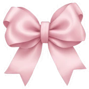 light pink ribbon bow sticker