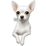 white chihuahua in white car sticker