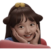smiling girl with long hair sticker