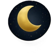 Gold moon sticker