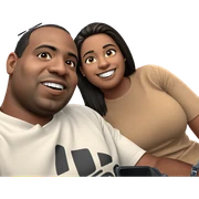 smiling duo in car interior sticker