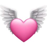 Pink heart with wings  sticker
