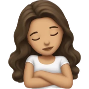 Brunette girl sleeping sticker