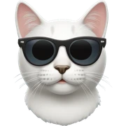 Cat with sunglasses sticker