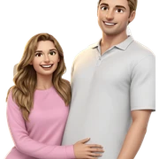 smiling girl and boy duo sticker