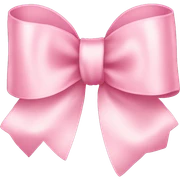 light pink ribbon bow sticker