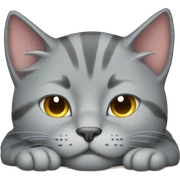 Gray Cat that’s sleeping  sticker