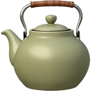 pale olive retro teapot sticker