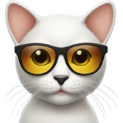 Cat with sunglasses sticker