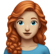 Red-hair-girl blue-eyes sticker