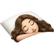 sleeping beauty brunette white girl with a silk pillow sticker