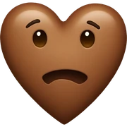 brown heart sticker