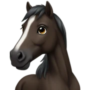 Petite dark-brown pony sticker