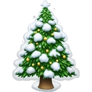 christmas tree with snow sticker