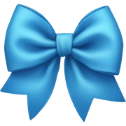 Blue bow sticker