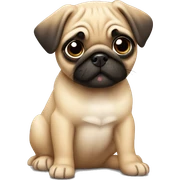 Fawn pug puppy sticker