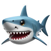 Shark with a top hat sticker