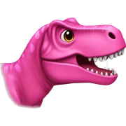 Pink t-rex sticker