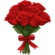 Bouquet of red roses sticker