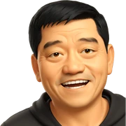 smiling boy with black hair sticker