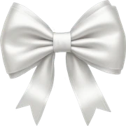 white satin bow sticker