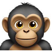 Monkey blushing sticker