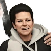 black hair duo portrait sticker