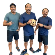 boys having fun together sticker