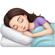 Brunette girl sleepin sticker