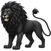 black lion  sticker