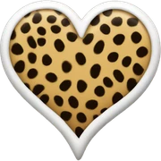 Cheetah print heart  sticker