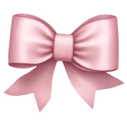 light pink ribbon bow sticker