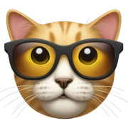 Cat with sunglasses sticker