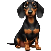 New Year's dachshund sticker